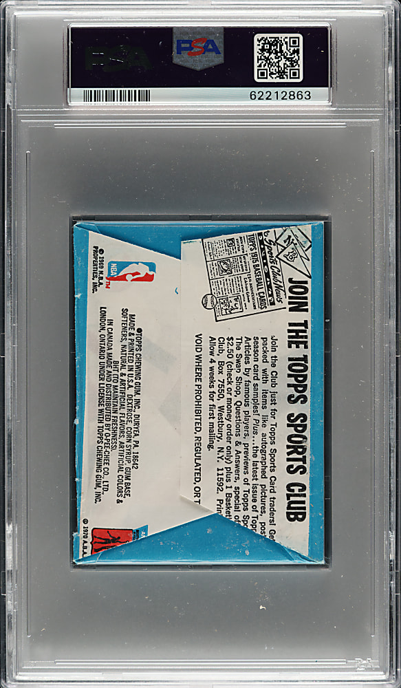 1975-1976 Topps Basketball Unopened Wax Pack PSA EX-MT 6