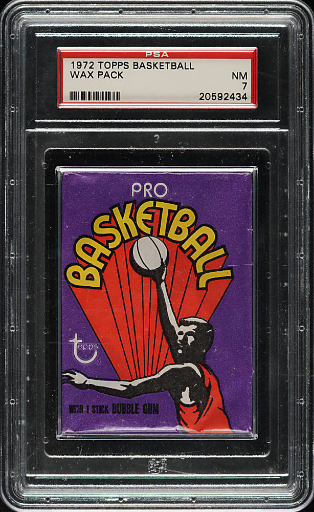1972-1973 Topps Basketball Unopened Wax Pack PSA NM 7