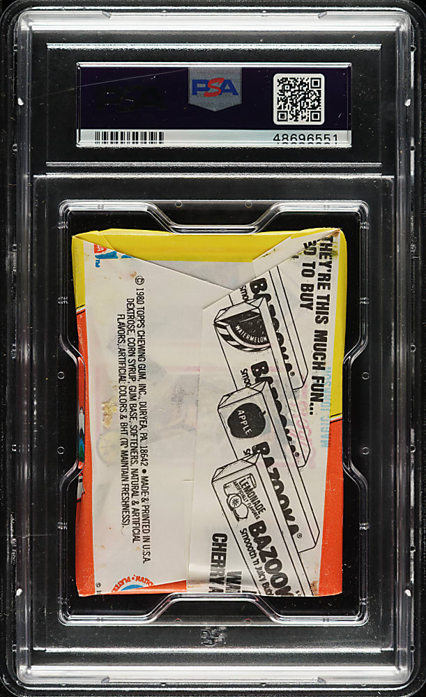 1980-1981 Topps Basketball Unopened Wax Pack PSA NM-MT 8 - Larry Bird and Magic Johnson Rookie Year