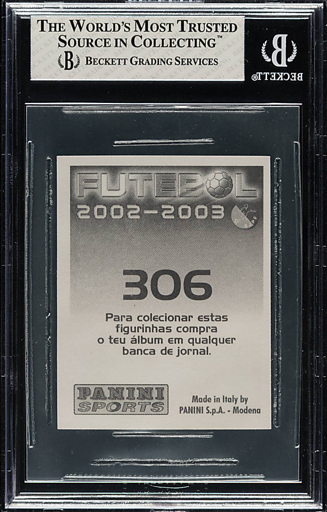 2002-2003 Panini Futebol Portugal Stickers Soccer #306 Cristiano Ronaldo Rookie BGS NM-MT 8