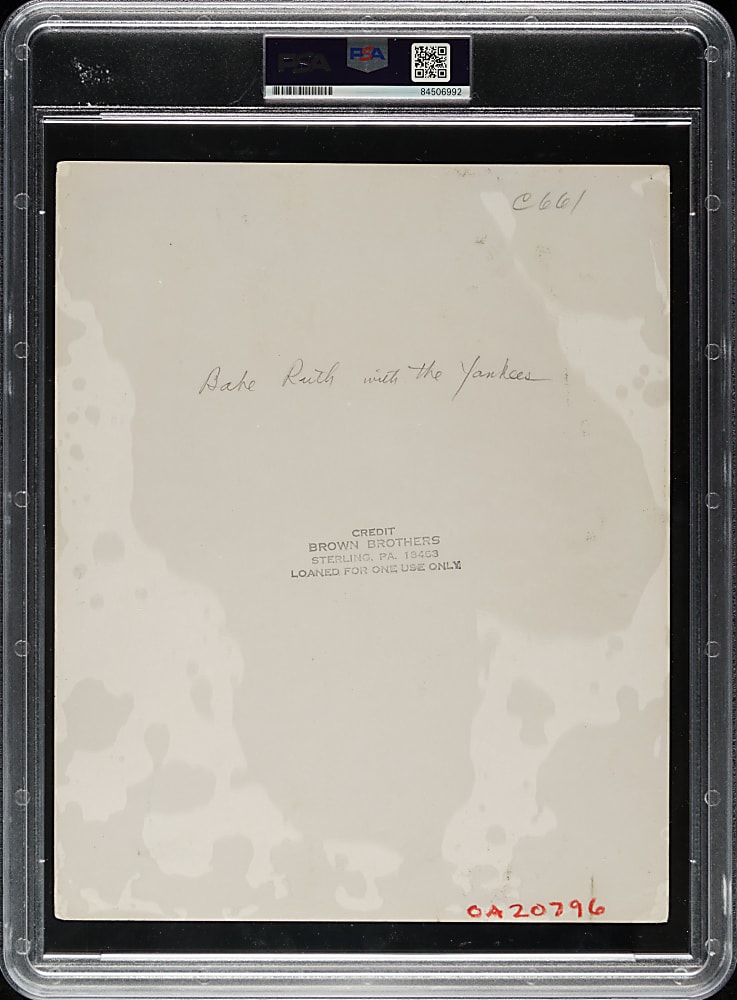 Circa 1950s Babe Ruth Brown Brothers Photograph PSA/DNA Type II