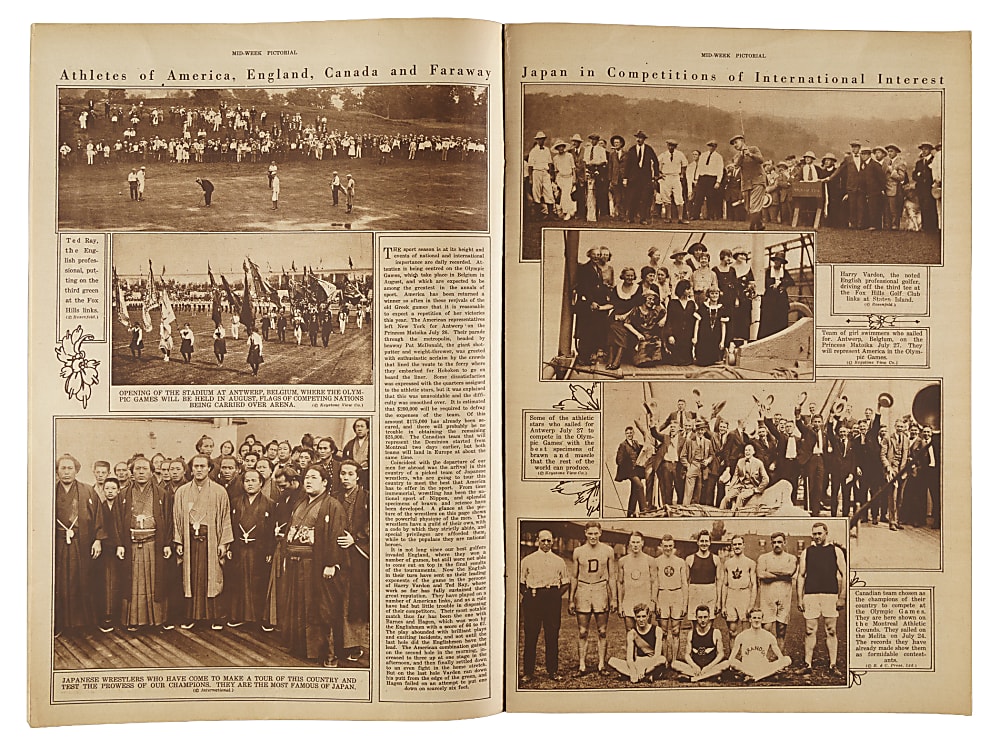 August 5, 1920 New York Times "Mid-Week Pictorial” Magazine Featuring Babe Ruth