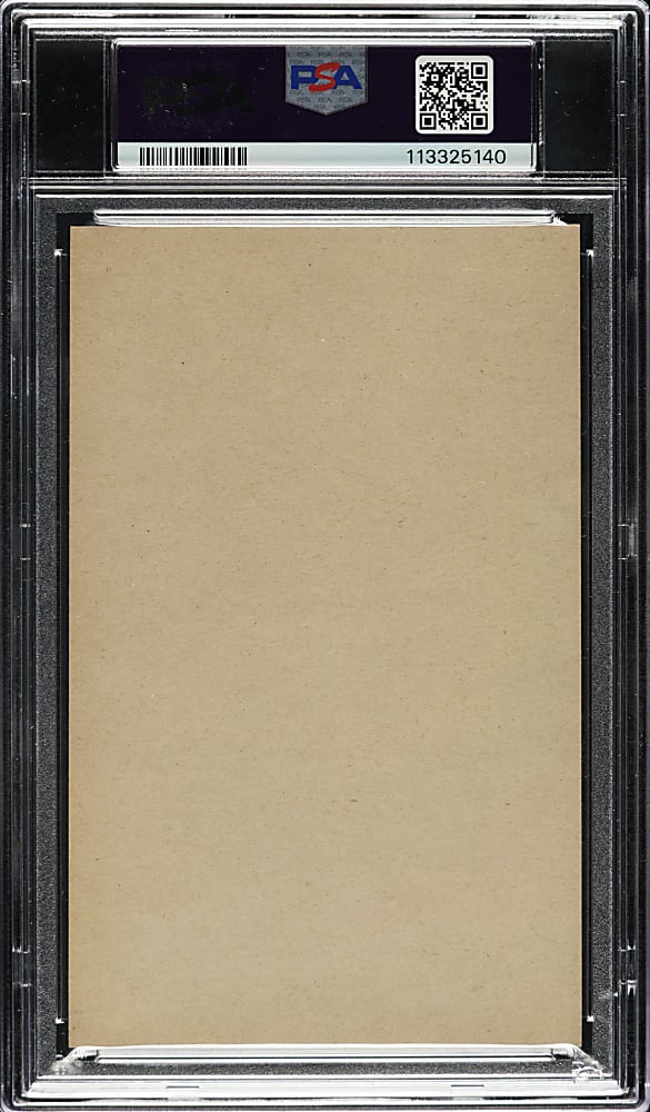 Signed 1947-1966 Exhibits Yogi Berra Made In USA Right Corner PSA EX 5 with GEM MINT 10 Signature