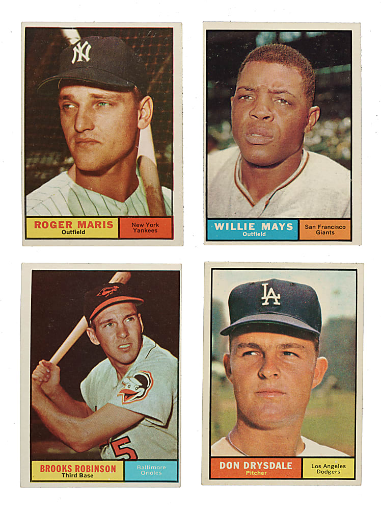 1961 Topps Collection (187) Including 18 Hall of Famers