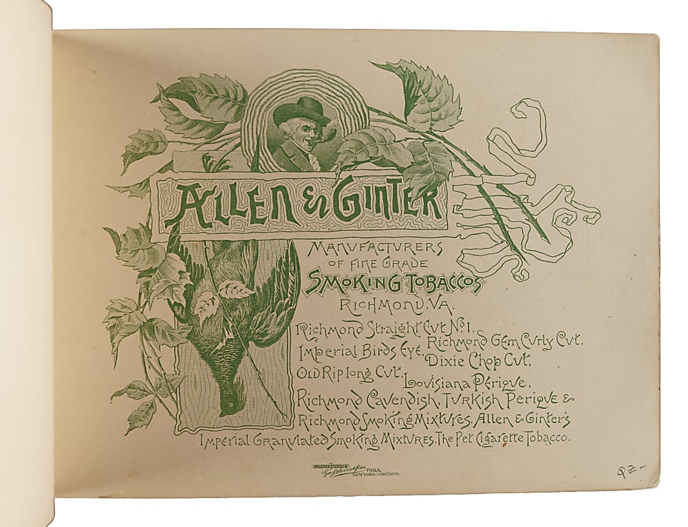 1889 A9 Allen & Ginter "Game Birds" Album