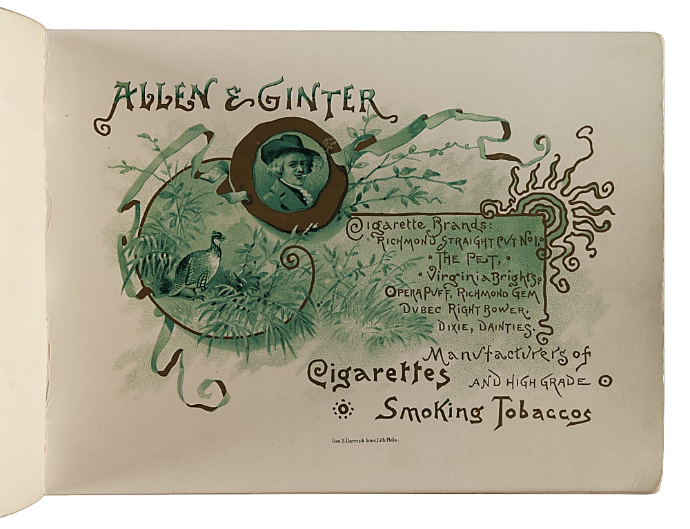 1889 A9 Allen & Ginter "Game Birds" Album