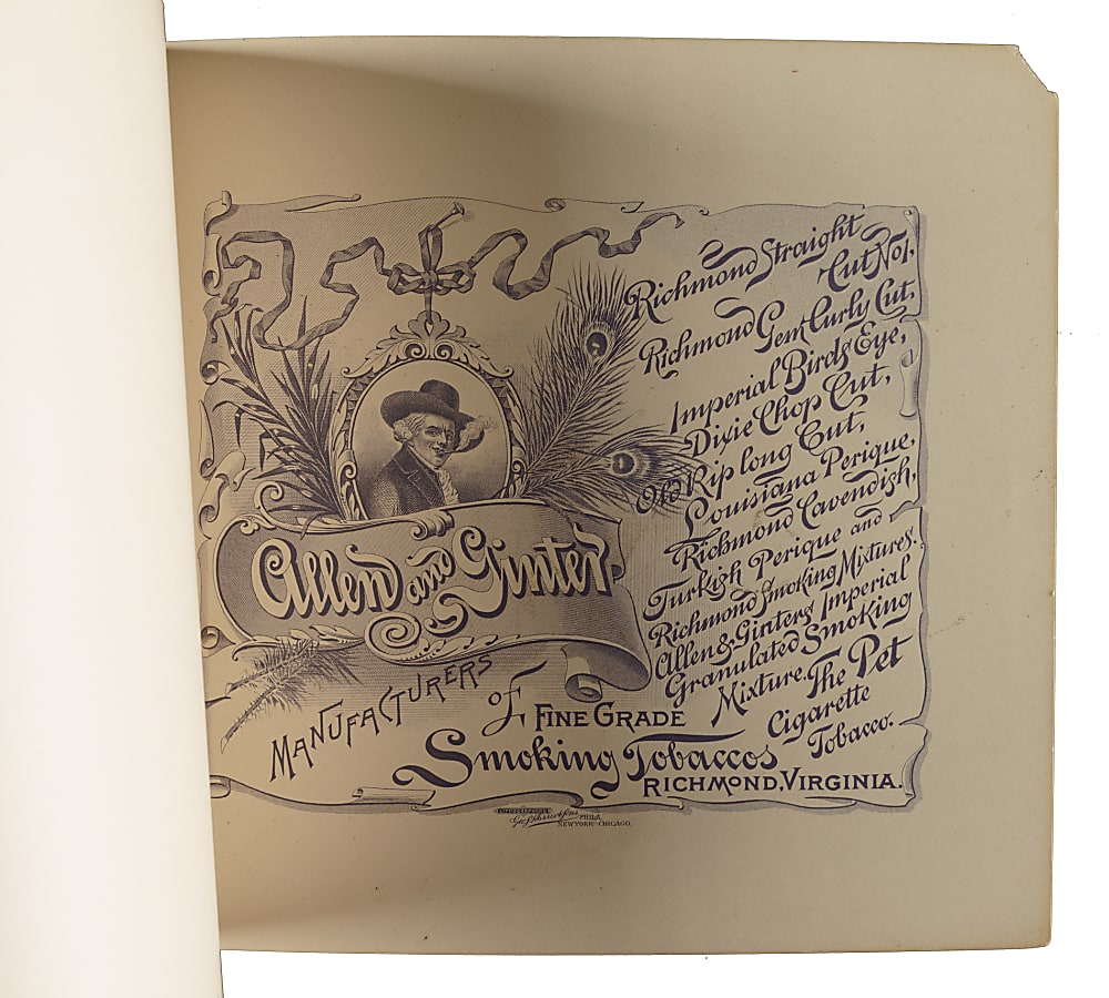 Circa 1888 A5 Allen & Ginter "City Flags" Album