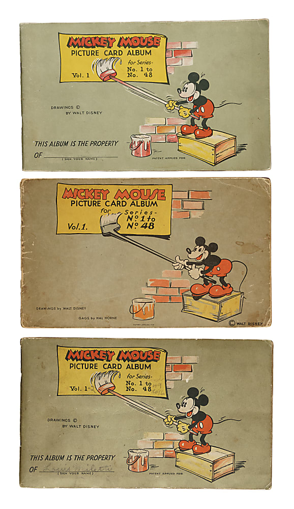 1935 R89 Gum, Inc. "Mickey Mouse" Bubble Gum Original Display Album Trio