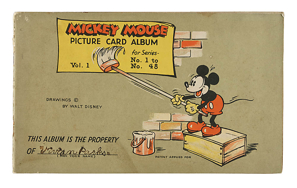 1935 R89 Gum, Inc. "Mickey Mouse" Bubble Gum Collection (14) in Original Display Album