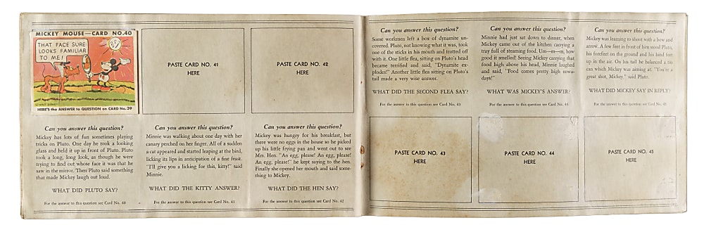 1935 R89 Gum, Inc. "Mickey Mouse" Bubble Gum Collection (14) in Original Display Album