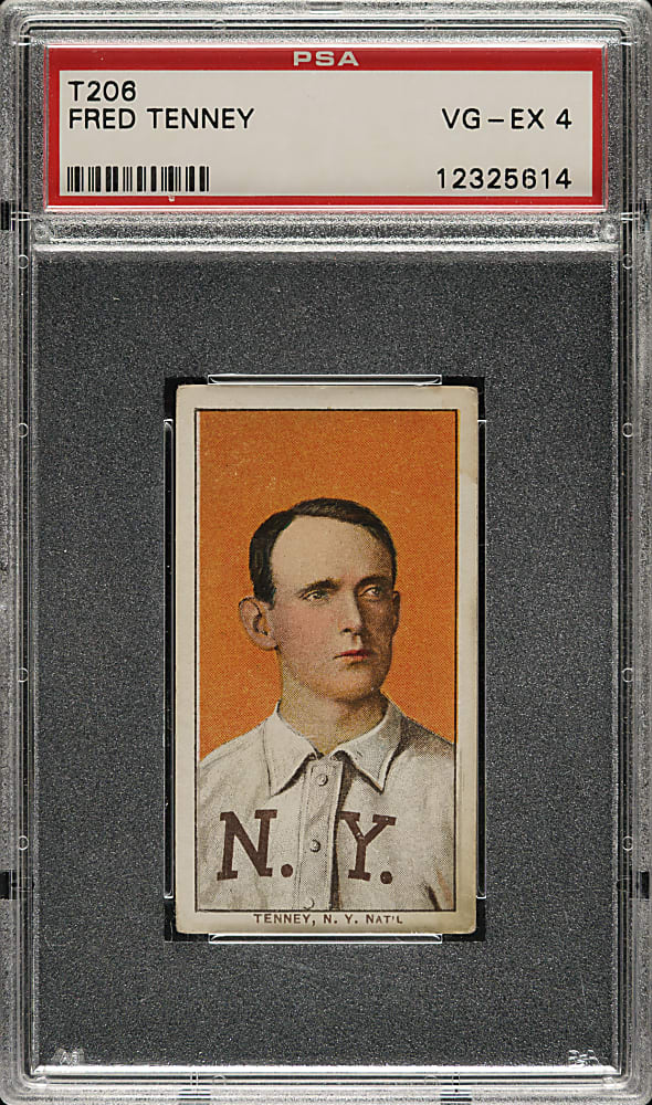 1909-1911 T206 White Border Fred Tenney PSA VG-EX 4 - Sovereign 350 Back