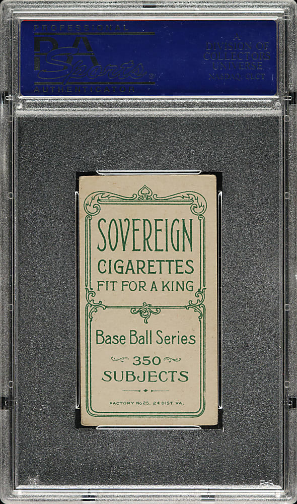 1909-1911 T206 White Border Fred Tenney PSA VG-EX 4 - Sovereign 350 Back