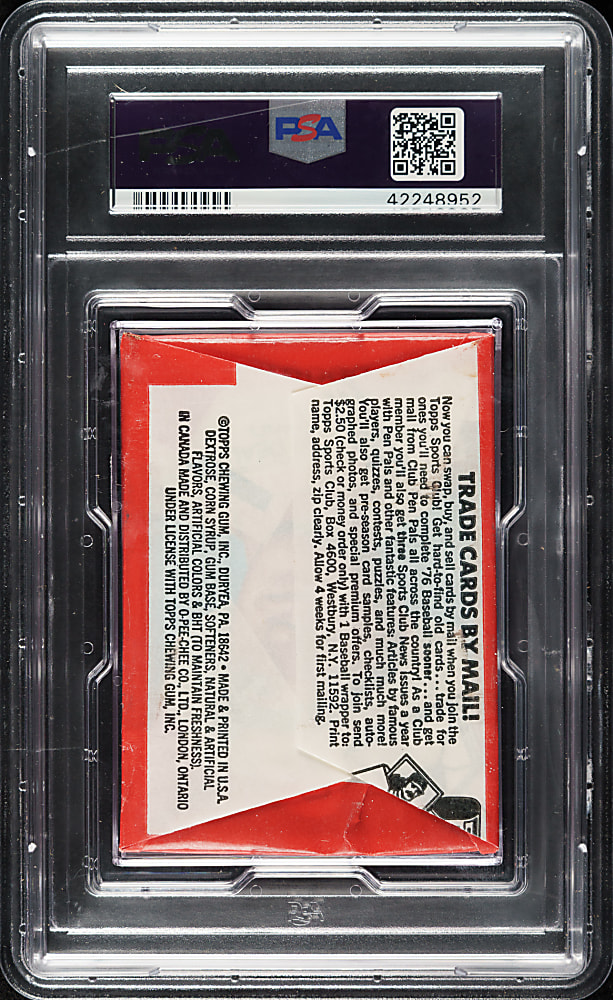 1976 Topps Unopened Wax Pack PSA NM-MT 8 - 15-Cent Variation
