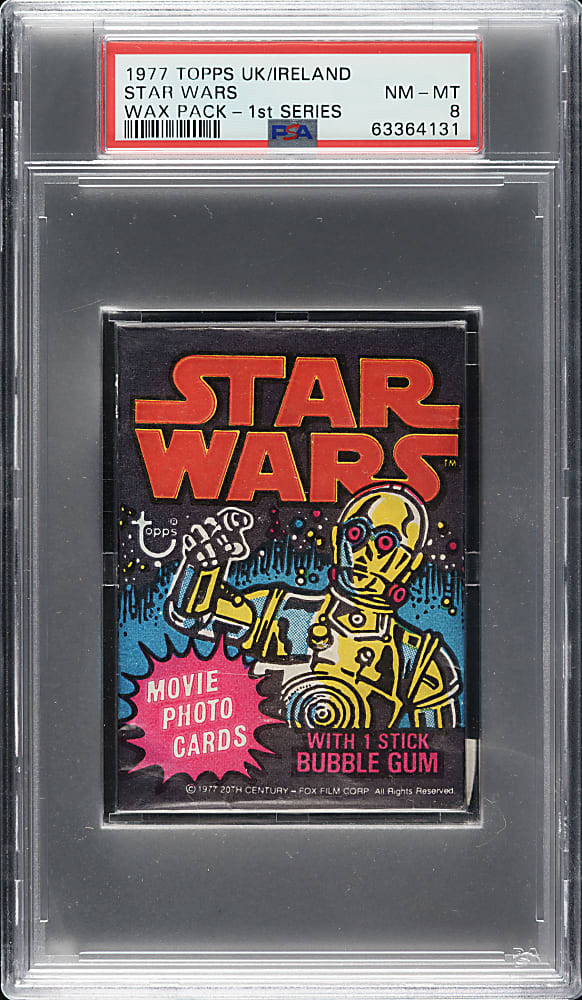 1977 Topps UK/Ireland "Star Wars" First Series Unopened Wax Pack PSA NM-MT 8