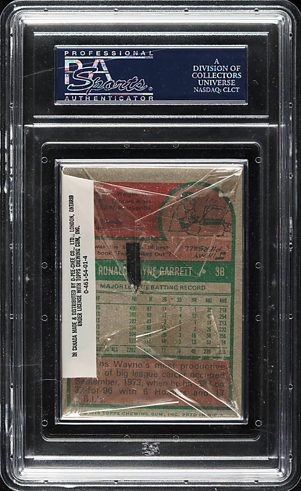 1975 Topps Unopened Cello Pack PSA MINT 9
