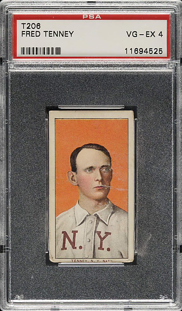1909-1911 T206 White Border Fred Tenney PSA VG-EX 4