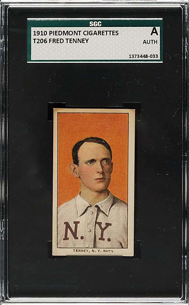 1909-1911 T206 White Border Fred Tenney SGC Authentic
