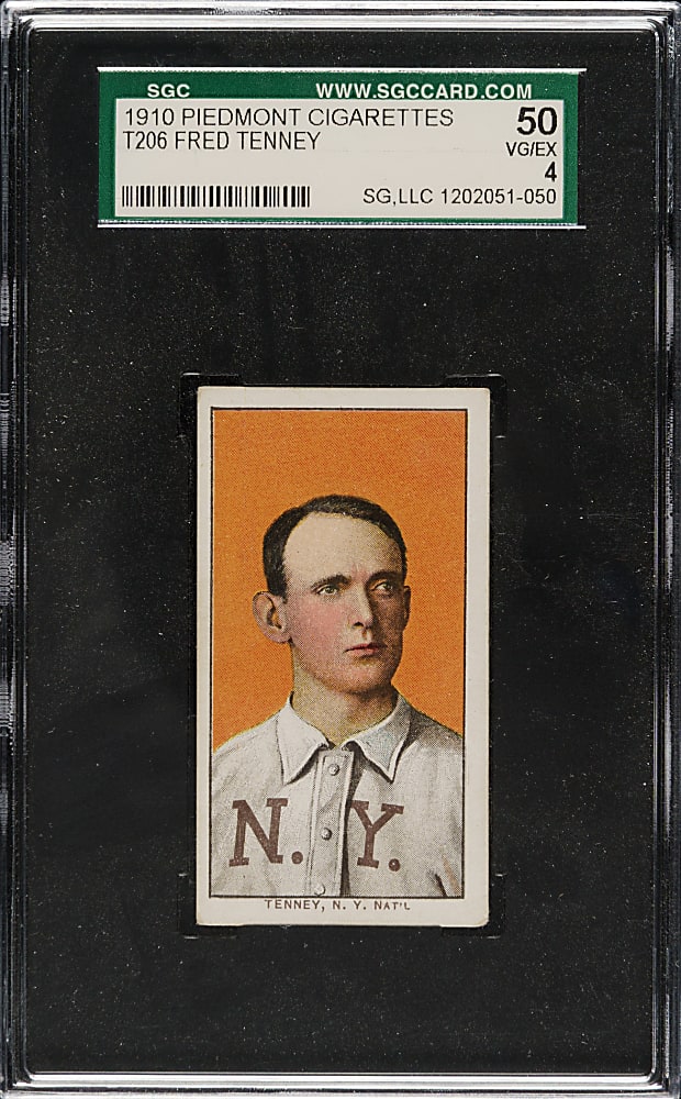 1909-1911 T206 White Border Fred Tenney SGC VG/EX 50