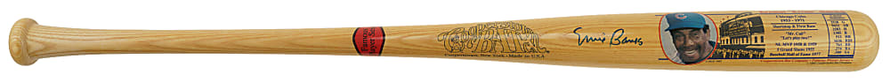 Ernie Banks Signed Cooperstown Bat