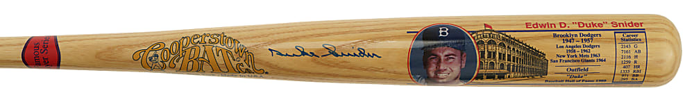Duke Snider Signed Cooperstown Bat