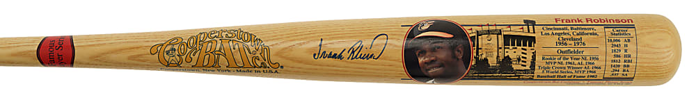 Frank Robinson Signed Cooperstown Bat