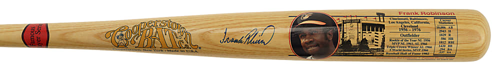 Frank Robinson Signed Cooperstown Bat