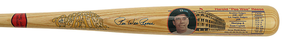 Pee Wee Reese Signed Cooperstown Bat