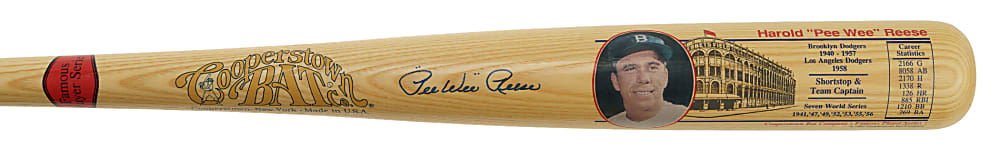 Pee Wee Reese Signed Cooperstown Bat