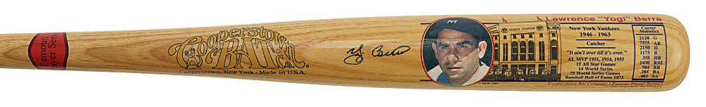 Yogi Berra Signed Cooperstown Bat