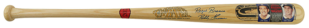 Bobby Thomson and Ralph Branca Cooperstown Bat
