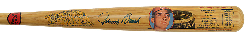 Johnny Bench Signed Cooperstown Bat