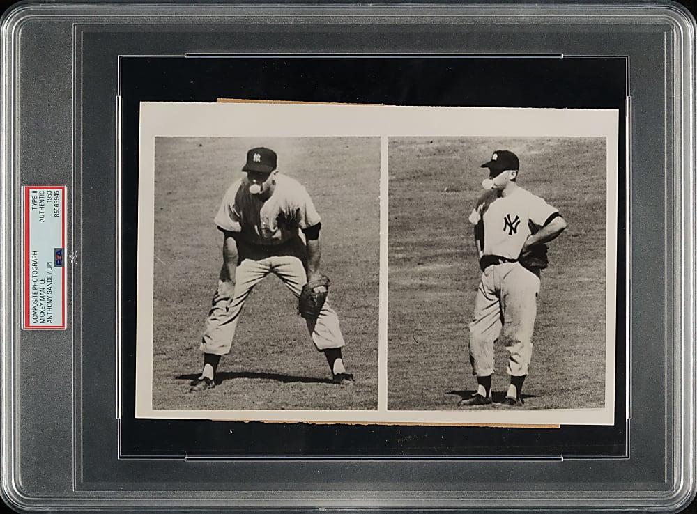 1953 Mickey Mantle Anthony Sander Vintage Photograph PSA/DNA Type III