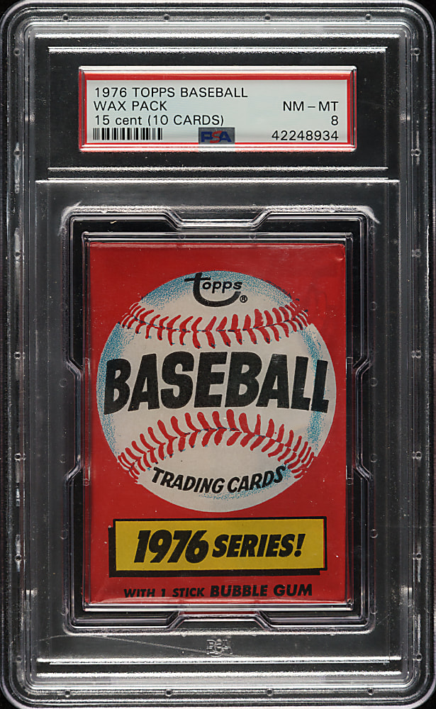 1976 Topps Unopened Wax Pack PSA NM- MT 8 - 15 Cent Variation
