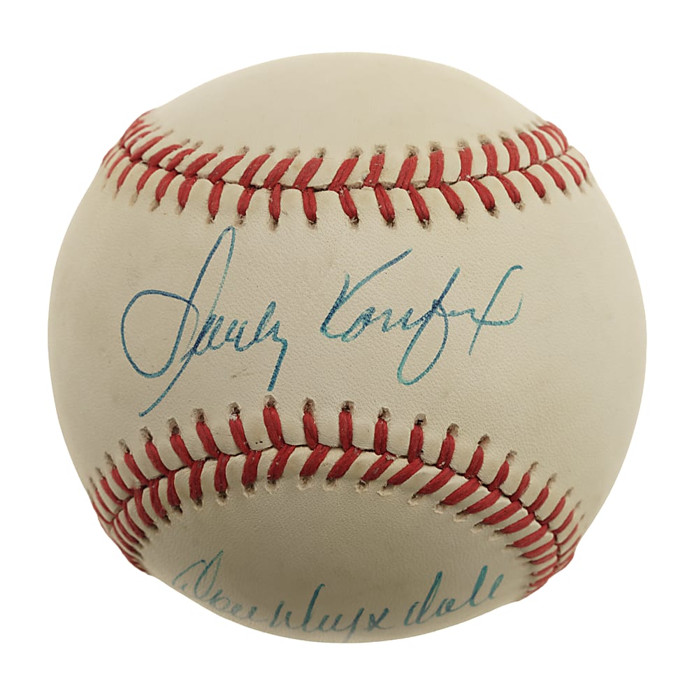 Sandy Koufax and Don Drysdale Dual-Signed Baseball