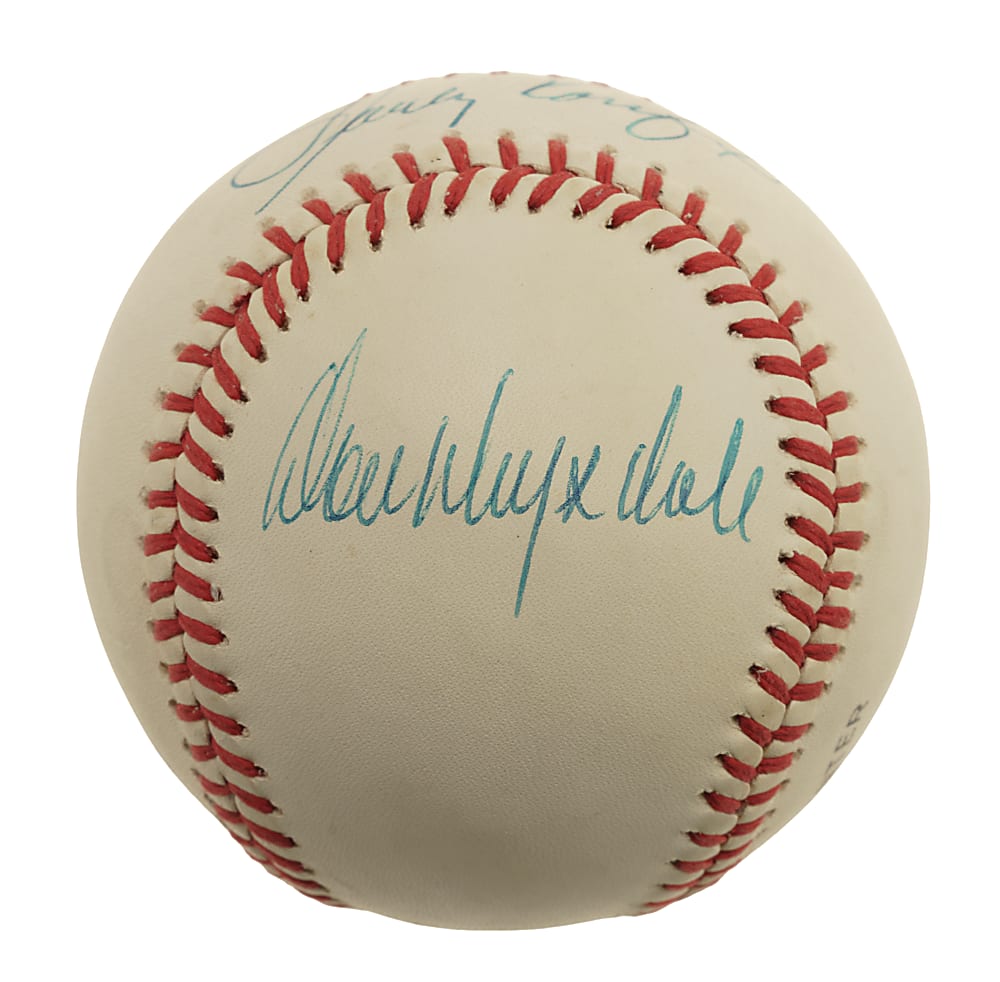 Sandy Koufax and Don Drysdale Dual-Signed Baseball