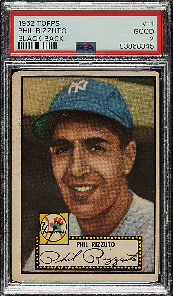 1952 Topps #11 Phil Rizzuto Black Back PSA GOOD 2