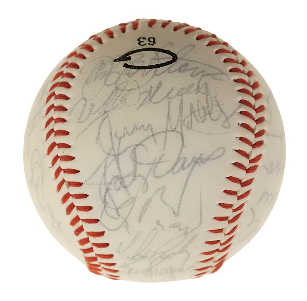 1982 Chicago Cubs Team-Signed Baseball - Ryan Sandberg Rookie Year