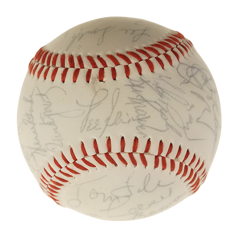 1982 Chicago Cubs Team-Signed Baseball - Ryan Sandberg Rookie Year