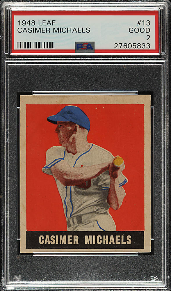 1948-1949 Leaf #13 Cassimer Michaels Short Print PSA GOOD 2
