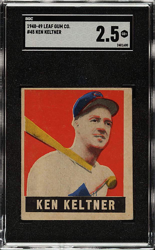 1948-1949 Leaf #45 Ken Keltner Short Print SGC GOOD+ 2.5