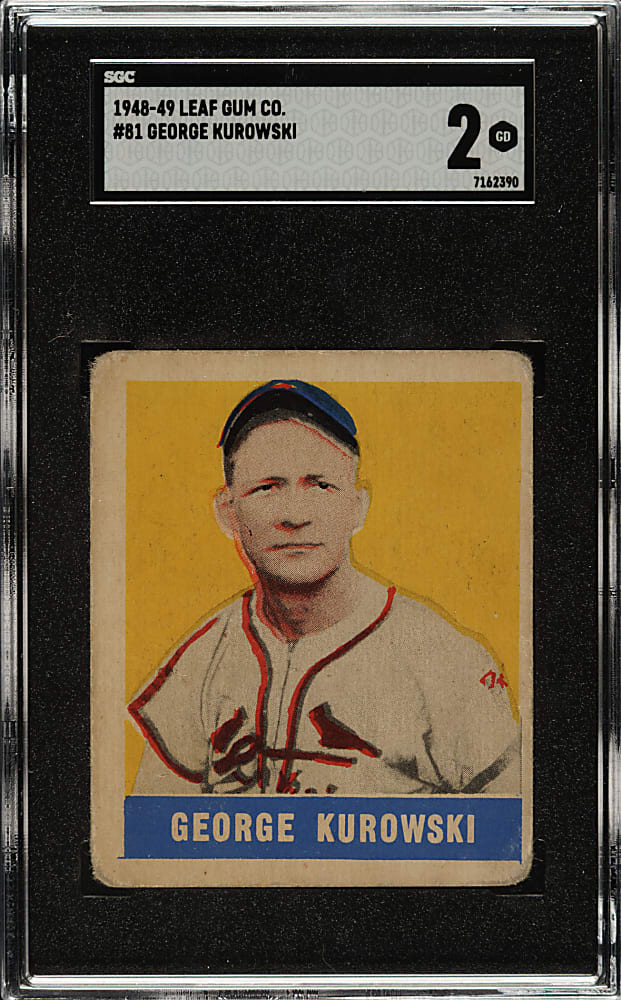 1948-1949 Leaf #81 George Kurowski Short Print SGC GOOD 2