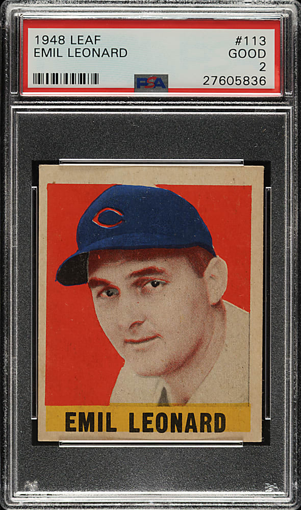 1948-1949 Leaf #113 Emil Leonard Short Print PSA GOOD 2