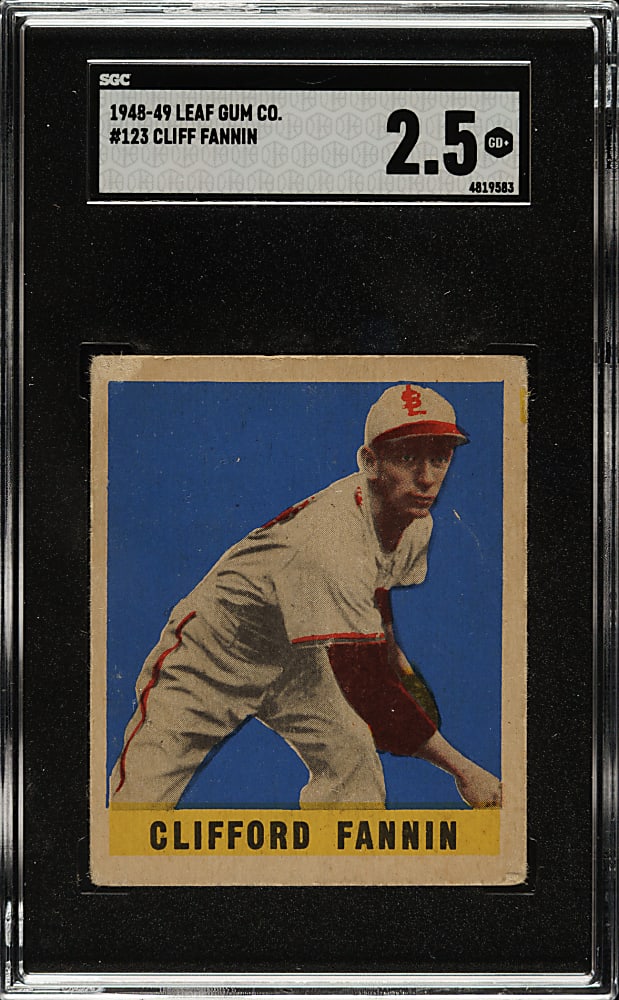 1948-1949 Leaf #123 Clifford Fannin Short Print SGC GOOD+ 2.5