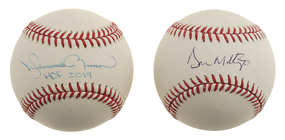 Mariano Rivera and Don Mattingly Single-Signed Baseball Pair