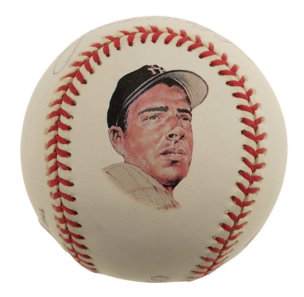 Joe DiMaggio Single-Signed Portrait Baseball PSA/DNA MINT 9