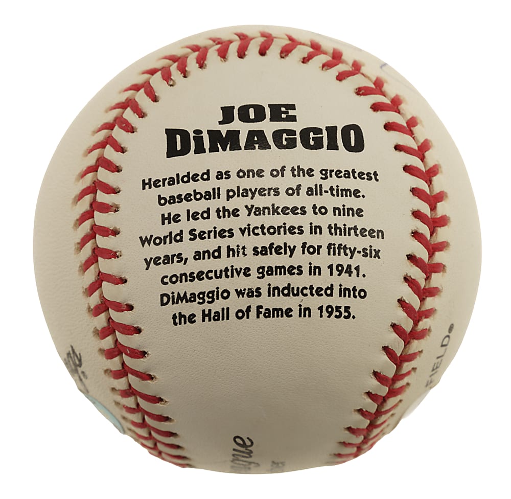 Joe DiMaggio Single-Signed Portrait Baseball PSA/DNA MINT 9