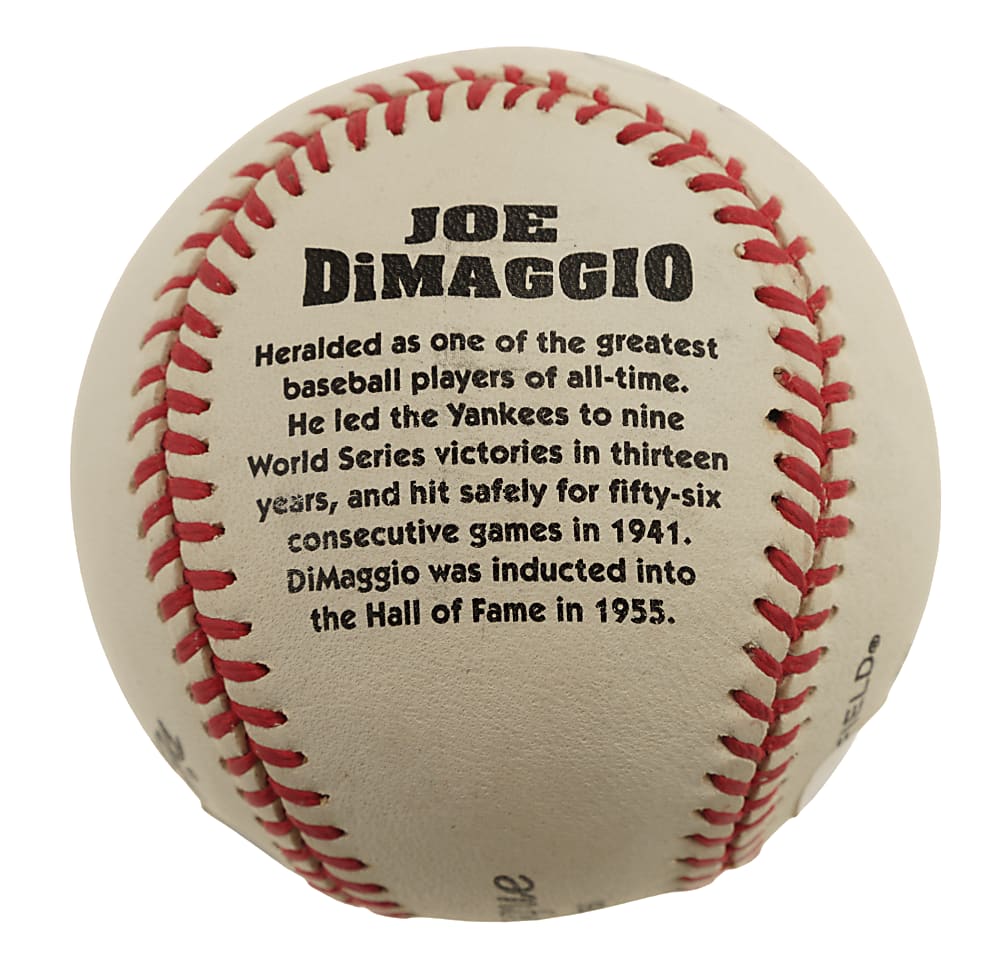 Joe DiMaggio Single-Signed Portrait Baseball PSA/DNA NM-MT 8