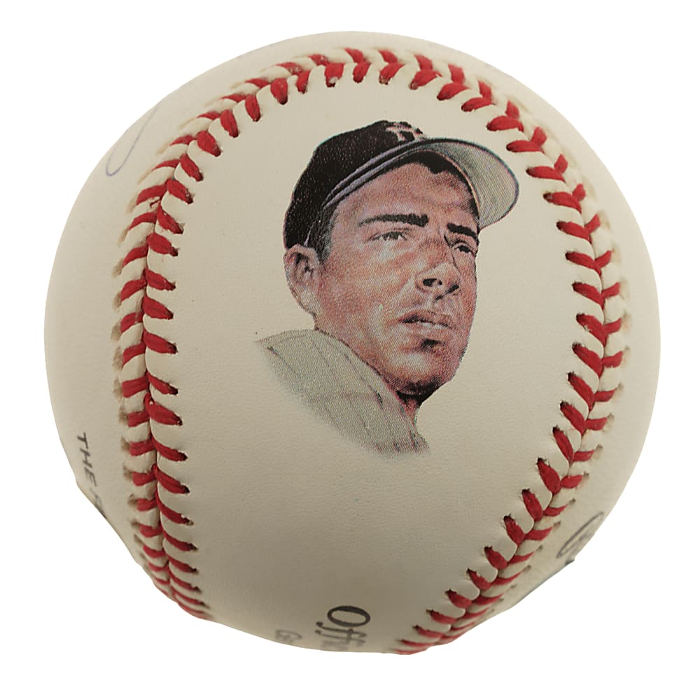 Joe DiMaggio Single-Signed Portrait Baseball PSA/DNA MINT 9