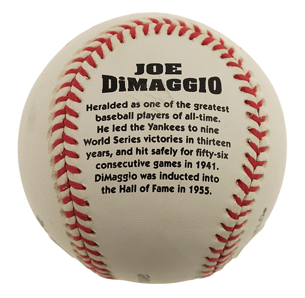 Joe DiMaggio Single-Signed Portrait Baseball PSA/DNA MINT 9