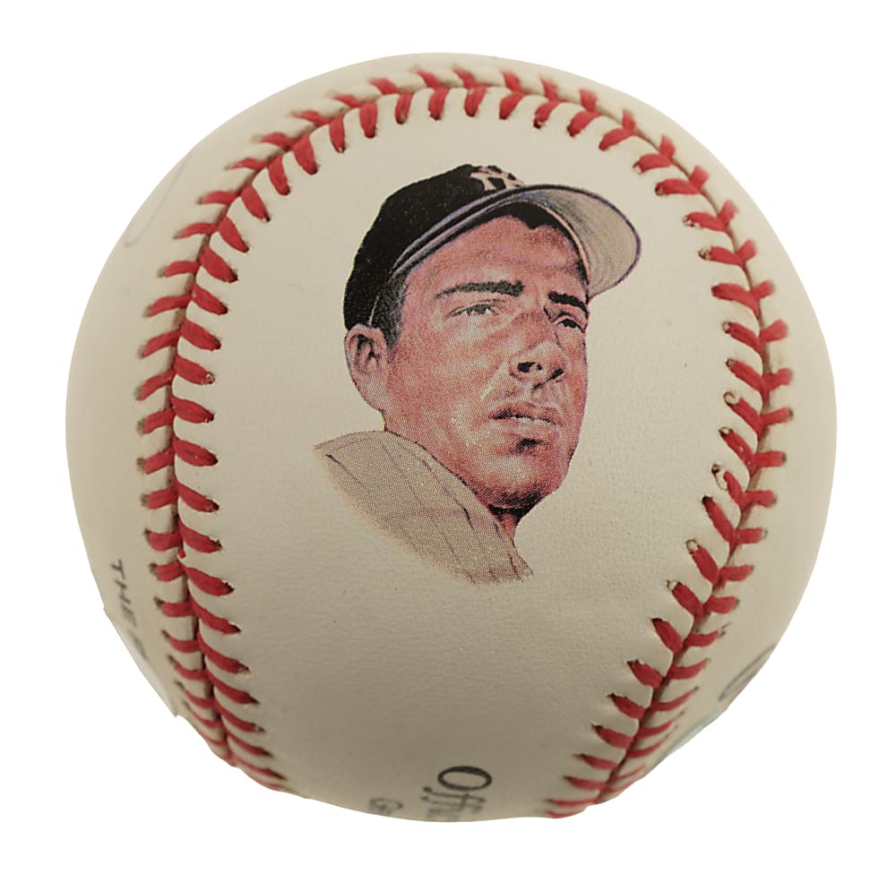 Joe DiMaggio Single-Signed Portrait Baseball PSA/DNA MINT 9
